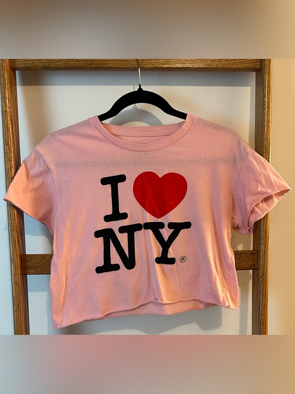 I ♥️ NY Cropped Pink Tee
